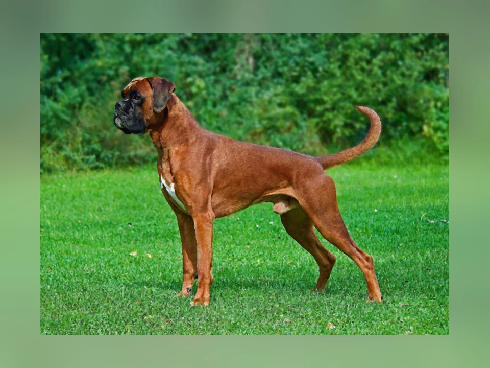 Boxer dog in a natural setting